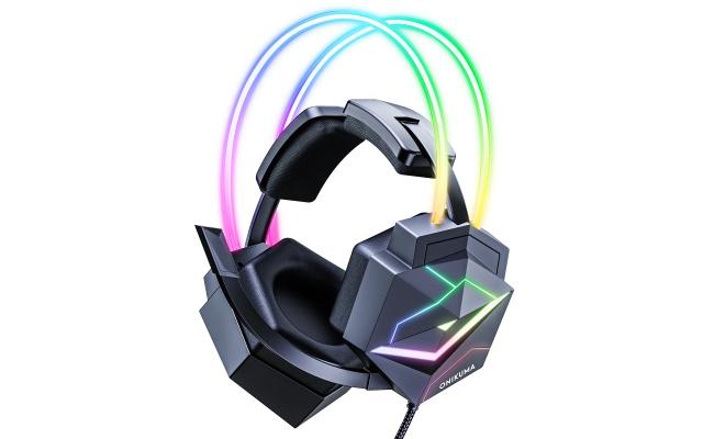 Onikuma X20 7.1 Surround Sound RGB Gaming Headset Noise Canceling Headphone with HD Mic USB