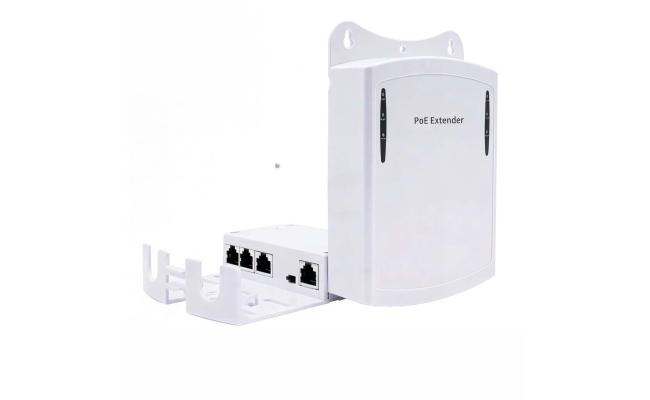 Outdoor Waterproof HX-FSPOE103/G 3 Port Gigabit POE Extender 30W