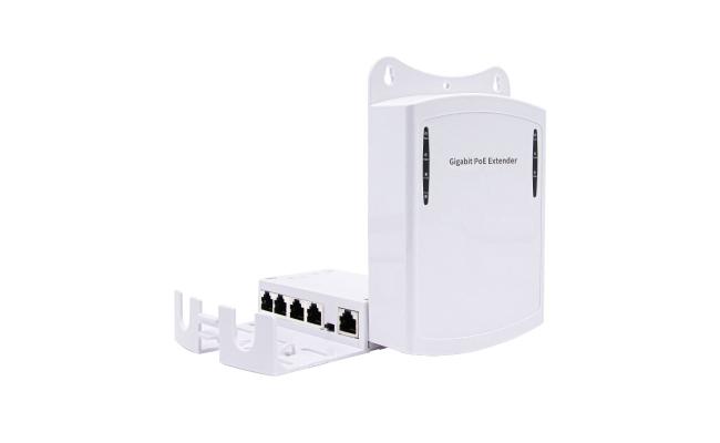Outdoor Waterproof HX-FSPOE104/G 4 Port Gigabit POE Extender 30W