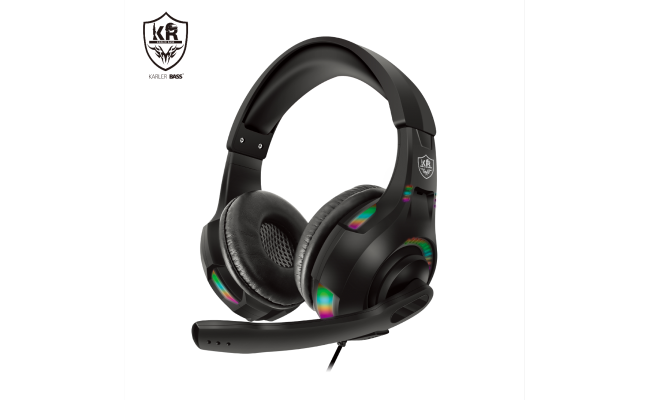 Pro Streaming Gaming KR-GM402 headsets with RGB light 7.1 surround for PC Laptop Computer PS4 PS5