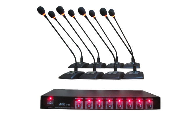 Professional Wireless Conference Microphone SP-82 /8 MICS