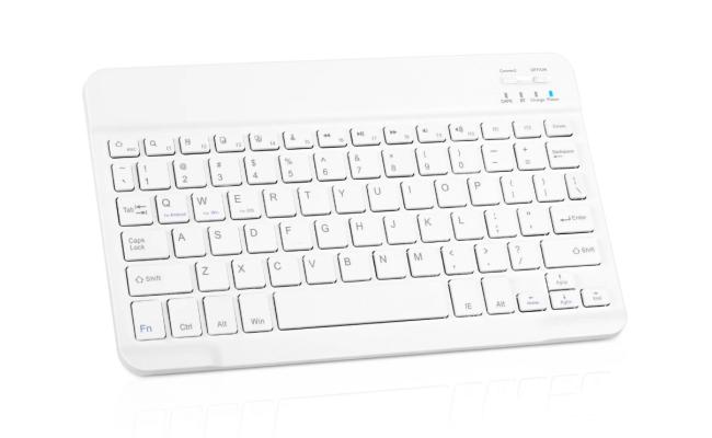 Rechargeable Bluetooth Slim Keyboard -White