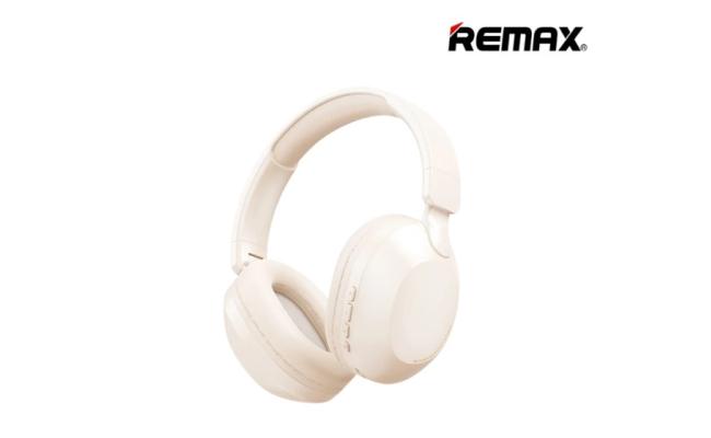 Remax RB-705HB Bluetooth 5.4 TF Card Flodable Wireless Headphones -Beige