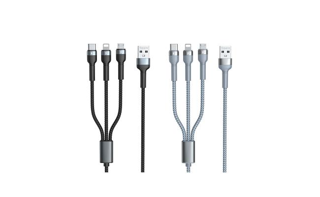 Remax RC-124TH 1.2M 2A 3 IN 1 Charger Cable