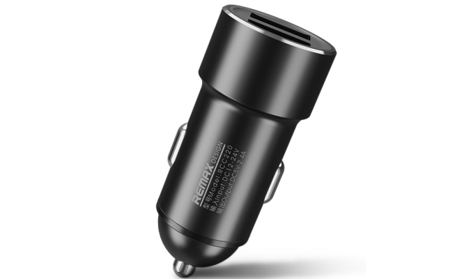 Remax RCC220 Universal Aluminium Alloy 2.4A Dual USB Car Charger