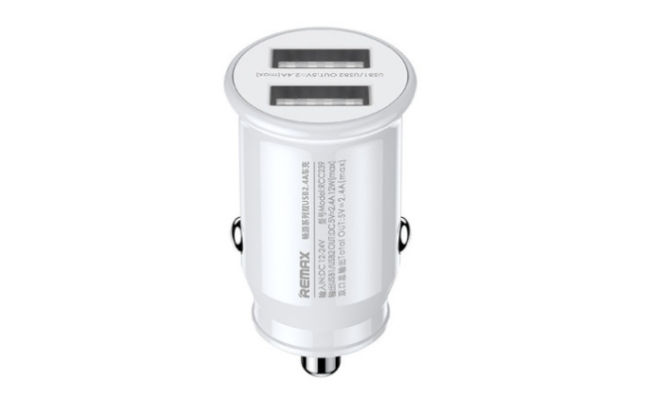 Remax RCC239 Car Charger  2.4A 2USB- White
