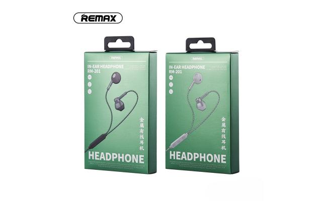 Remax RM-201 Wired Earphone- Silver