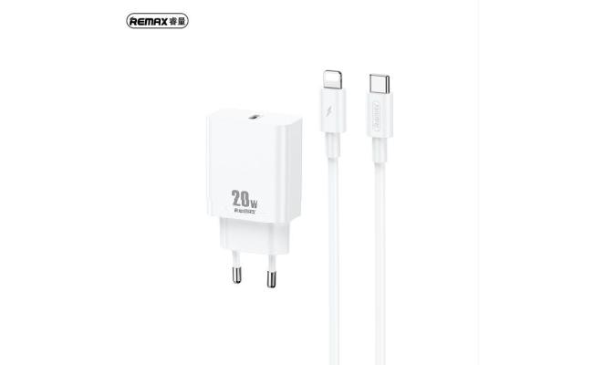 Remax RP-U5 20W with USB-C Port and Lightning Charger Cable