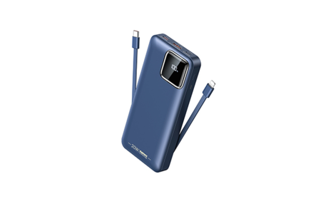 Remax RPP-513 20000mAh Suji Series PD 20W+QC 22.5W Cabled Power Bank