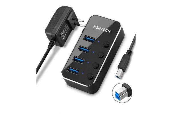 RSHTECH RSH-516 4 Port USB 3.0 Hub 5Gbps