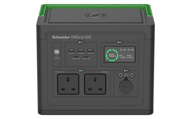 Schneider OffGrid Portable Power Station 500 120V 517Wh Lithium-ion