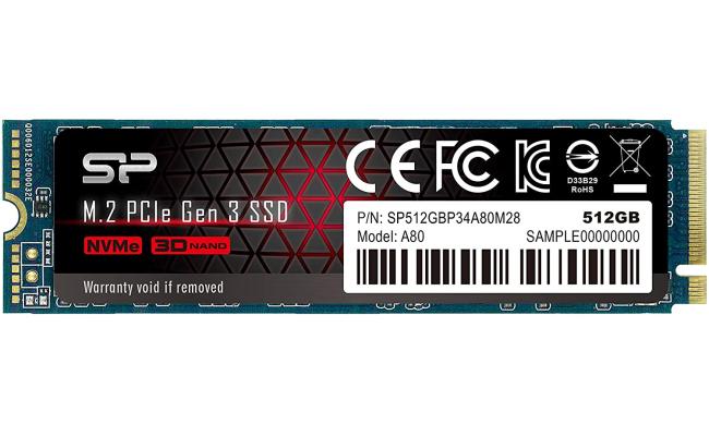 Silicon Power 512GB PCIe Gen3x4 P34A80 NVME