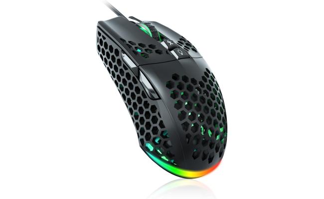 SOLAKAKA SM900 Wired Gaming Mouse with Honeycomb Shell USB -Black