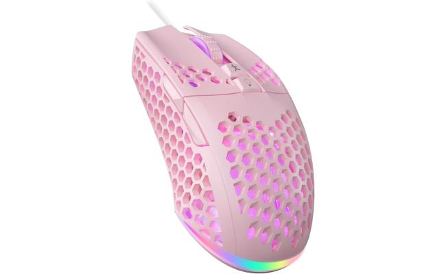 SOLAKAKA SM900 Wired Gaming Mouse with Honeycomb Shell USB -Pink