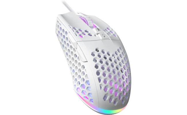 SOLAKAKA SM900 Wired Gaming Mouse with Honeycomb Shell USB -White