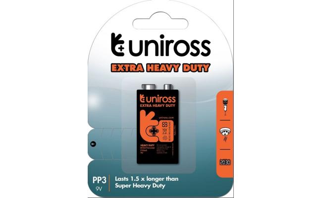 Uniross Extra Heavy Duty 9V Battery UED9VI