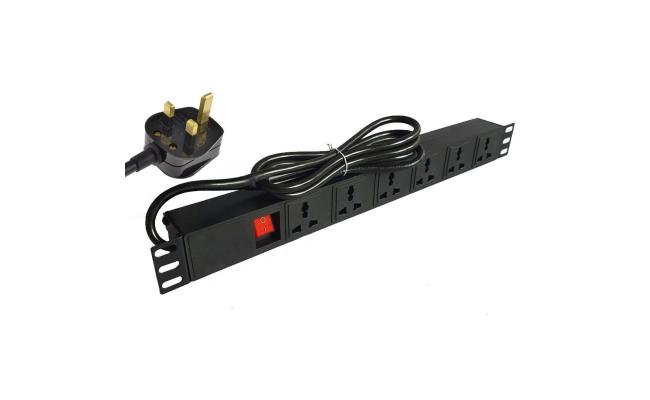Universal 6-Port PDU Power Distribution Unit For Cabinets
