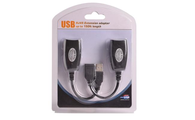 USB Over RJ45 Extension Adapter up to 150 ft length