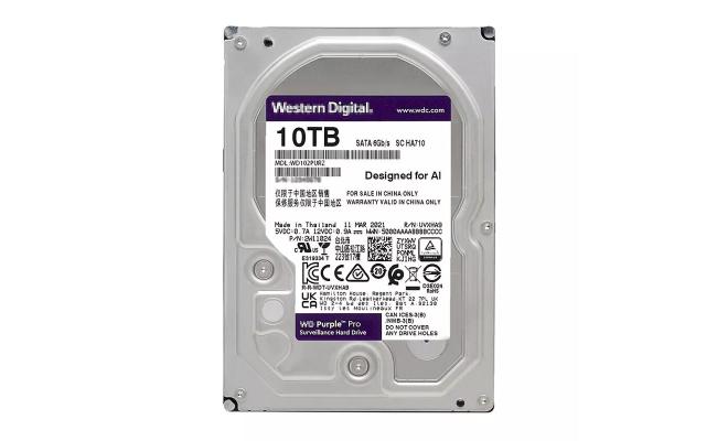 Western Digital Purple WD101PURZ 10TB 3.5 Inch SATA 7200RPM Surveillance HDD